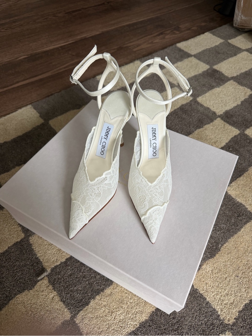 Jimmy Choo Faiz 100 Lace Wedding Shoes - NWT 34 SOLD OUT